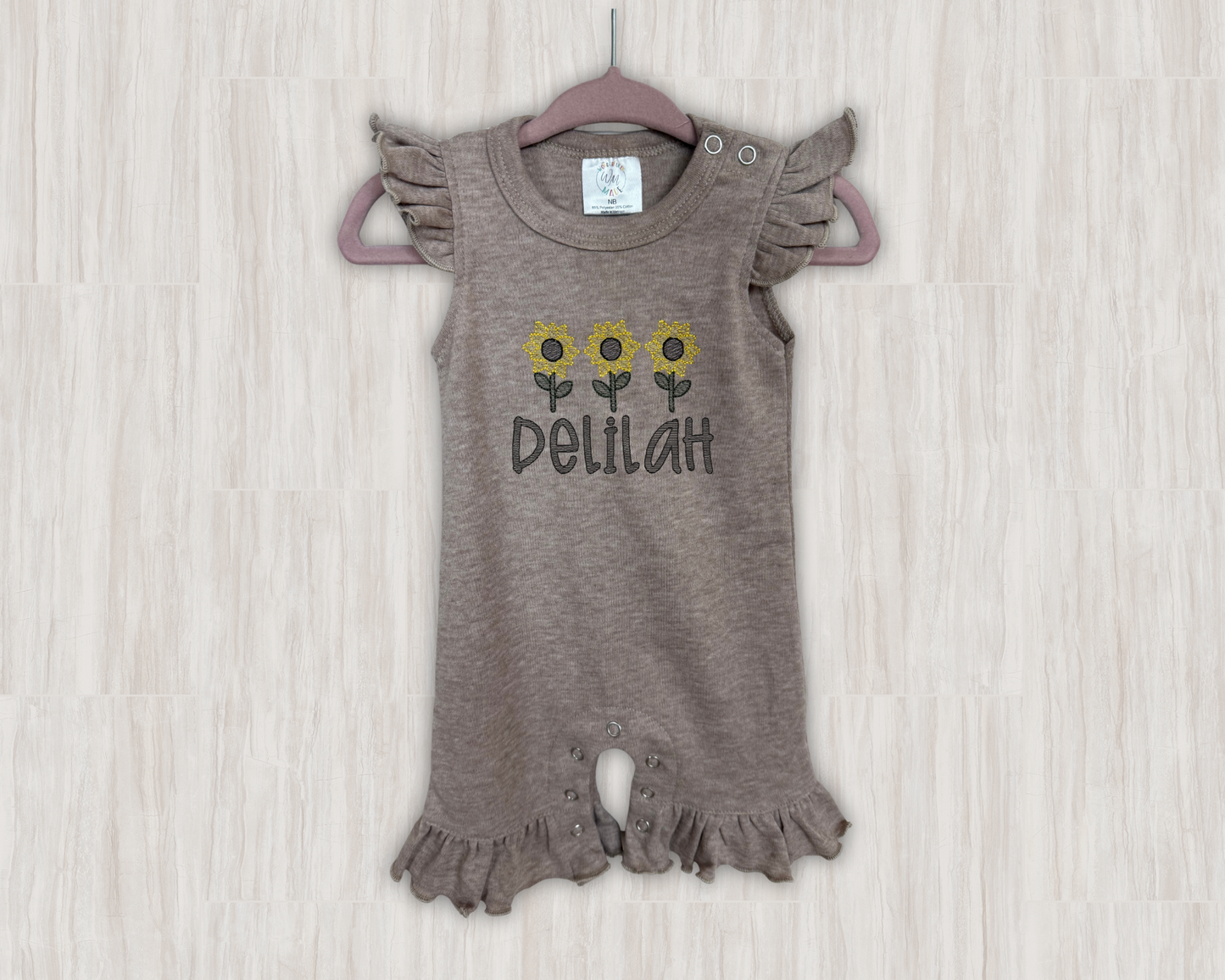 Girls Sunflower Romper