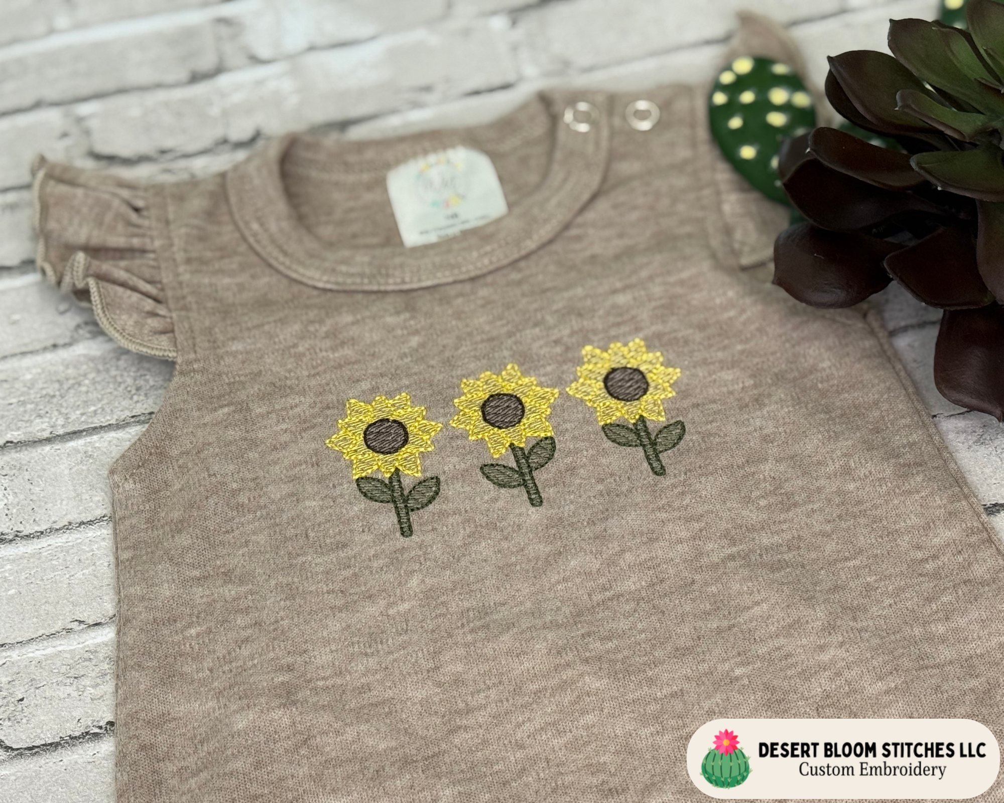 Girls Sunflower Romper