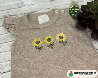 Girls Sunflower Romper