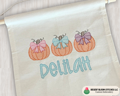 Pumpkin Name Banner