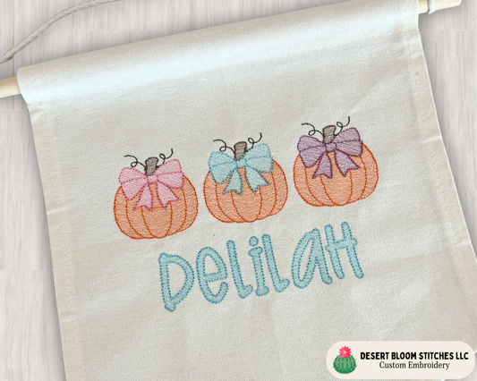 Pumpkin Name Banner