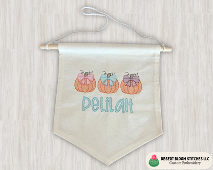 Pumpkin Name Banner