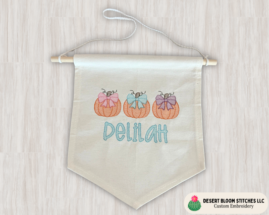 Pumpkin Name Banner