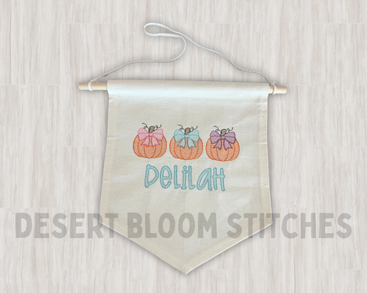 Pumpkin Name Banner