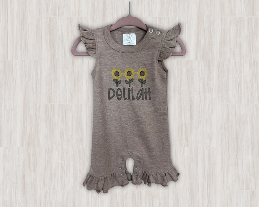 Girls Sunflower Romper